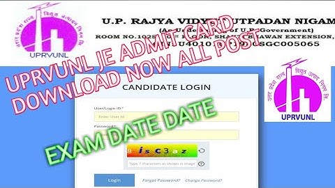uprvunl je admit card 2022 for all post | exam date notice