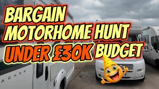 CAN I find BARGAIN MOTORHOMES for less than my £30 thousand pound BUDGET ?