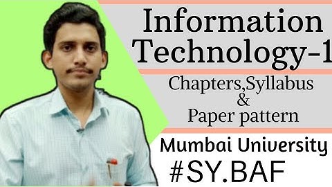 Information Technology In Accountancy-1|| Chapters, syllabus | paper pattern | SYBAF Semester-3