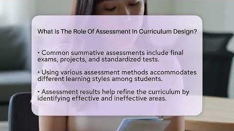 What Is The Role Of Assessment In Curriculum Design? - Aspiring Teacher Guide