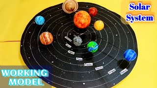 How to make 3D Solar system working model | Solar System model for school project