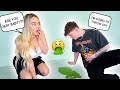 THROWING UP PRANK ON MY GIRLFRIEND!! * CUTEST REACTION*