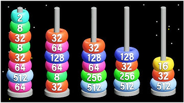 2048 Sort Stack Merge - Gameplay Walkthrough - Levels 22-26