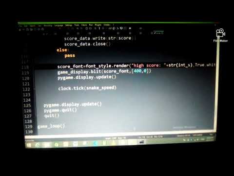 how to create your own snake game with high score using Python pygame