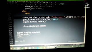 how to create your own snake game with high score using Python pygame