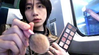 [ASMR]🚂기차안에서 메이크업/ Makeup on the TRAIN