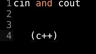 Basics of Using Cin and Cout (s1.e3)