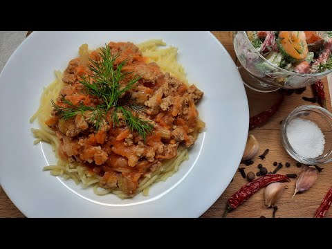 Video: Spaghetti With Meat Gravy