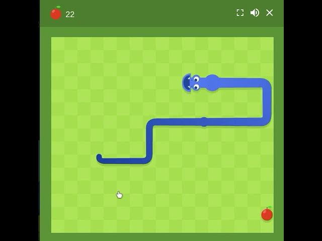 google snake game twin mode (slow) 50 apples 01:03:201 