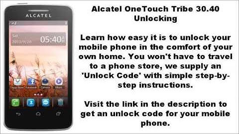Unlock Alcatel Tribe 30.40 (3040A 3040G 3040X) - Network Key