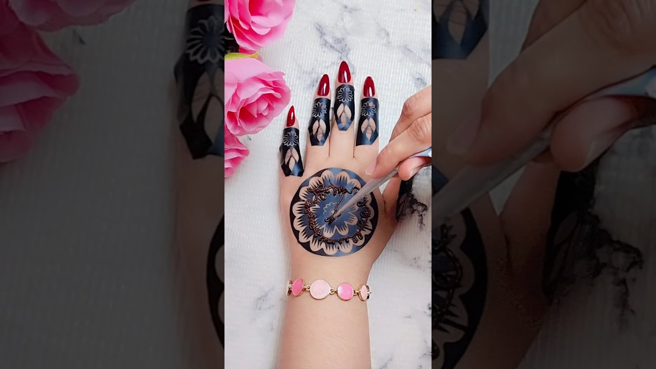 beautiful sticker mehndi design #shorts