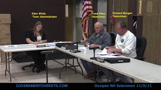 Ossipee NH Selectmen 11:9:15