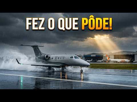 Phenom 100 decola em pista molhada de Congonhas