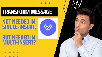 #mulesoft Why Multi-Insert Need Transform Message not Single Insert?