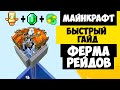 Майнкрафт ферма тотемов / ферма рейда / minecraft 1.16 - 1.15