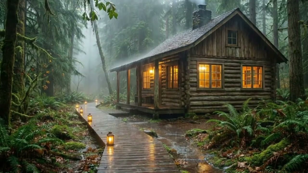 Calming Piano Music with Rain & Thunder Sounds for Sleep or Relaxing • 