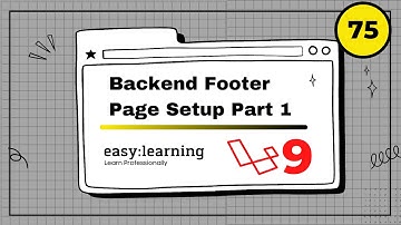 Laravel 9 Project #75 | Backend Footer Page Setup Part 1