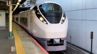 E657系K8編成が松戸駅を高速通過するシーン