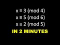 Quick & Easy Chinese Remainder Theorem Method 🚀 — No Modular Inverses Needed