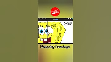 One drawing but 4 different styles! Spongebob ( part 2 ) | X - Ray #shorts #viralvideo #procreate