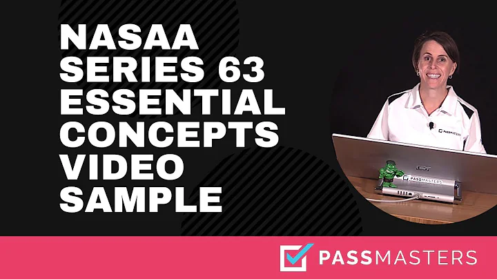 NASAA Series 63 Exam Prep Course Sample Essential Concepts Video