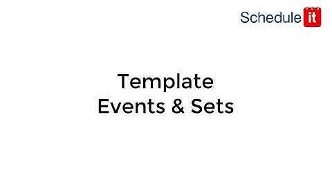 Scheduling with templates and template sets