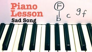 Video thumbnail of "Sad Song ★ Piano Lesson ★ Tutorial ★ We the Kings"