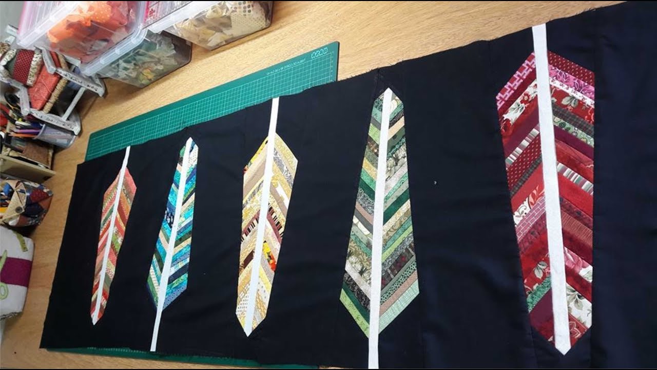 Plumas Coloridas Hecha Con Scrap