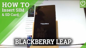 BLACKBERRY Leap Insert SIM and SD Card - Set Up SIM & SD