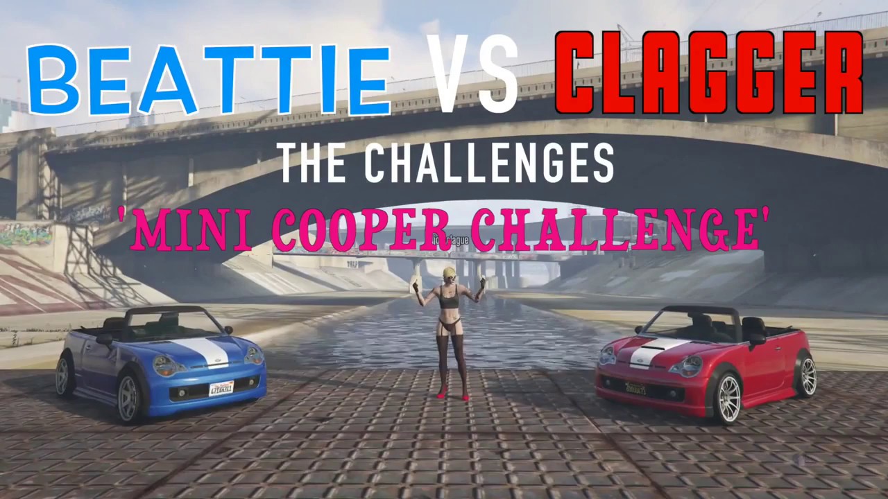 Beattie VS Clagger The Challenges Mini Cooper Challenge. (GTA