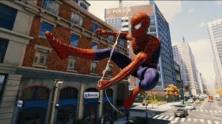 Spider-Man Ps4 - Raimi Suit Web Swinging - Diving Off Avengers Tower & World Trade Center