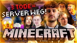 MINECRAFT: 3 TODE = SERVER WEG (ESKALIERT KOMPLETT!)😂💀 CRAFTEN und BRECHEN mit Basti, Max, Hugo etc🔥