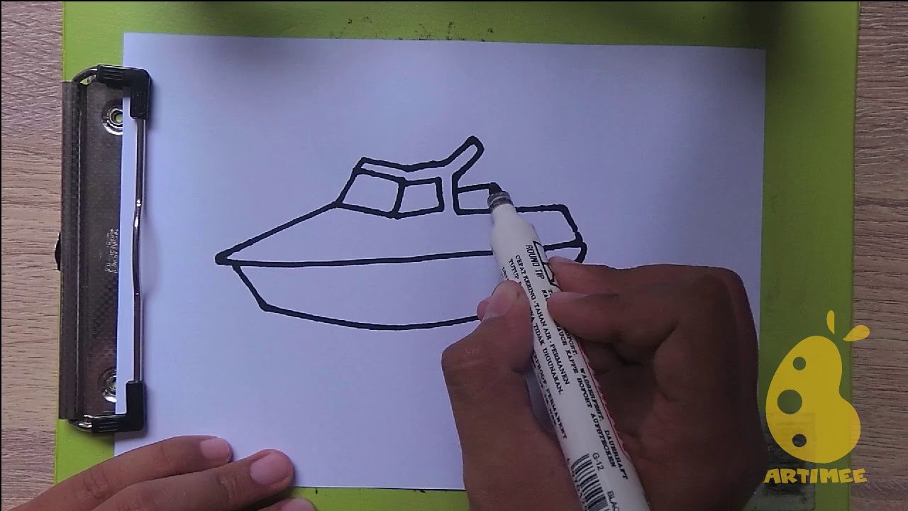 How to Draw a Speedboat - Easy Drawing Tutorial For Kids