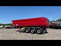 Naczepa wywrotka rynnowa STRONG – MEGA Trailers, klapa z szybrem, obj. 33 m3