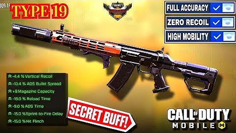 Best TYPE 19 Attachments For COD Mobile // Fast ADS + No RECOIL // Call Of Duty: Mobile #codm
