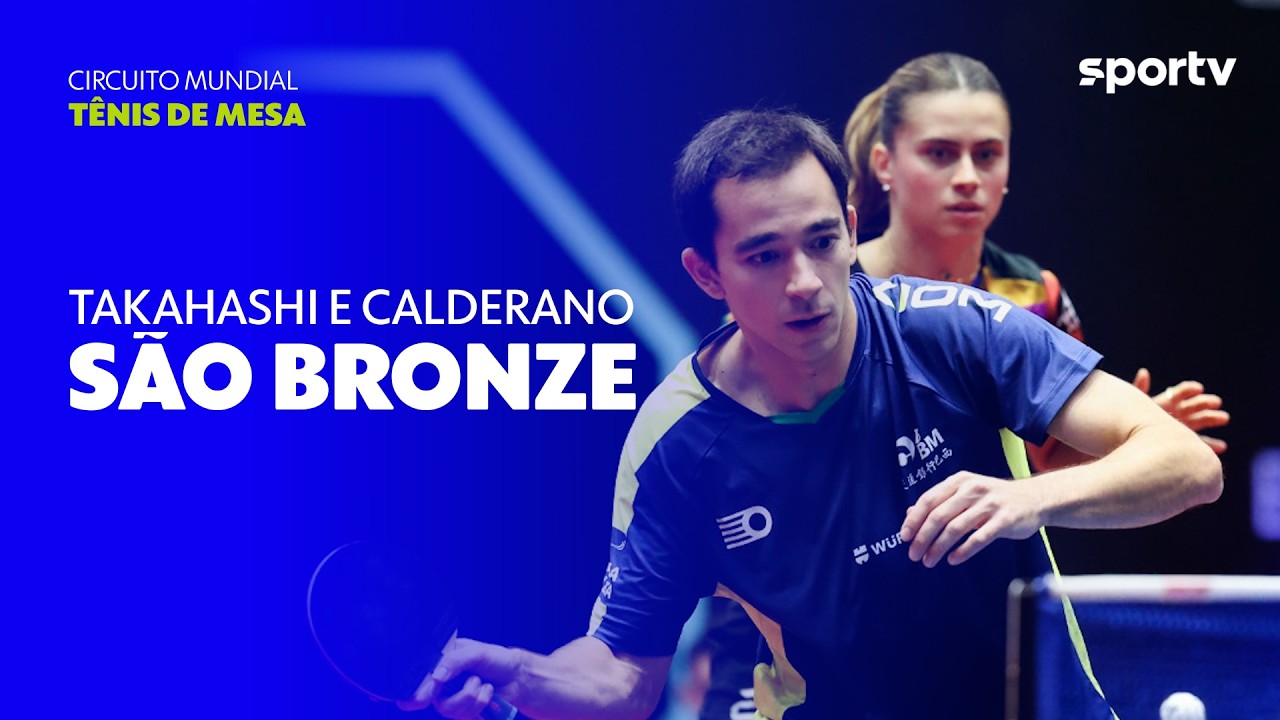 HUGO CALDERANO E BRUNA TAKAHASHI CAEM NAS SEMIFINAIS DO WTT SMASH | sportv