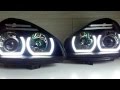 Фары для Приоры. Ангельские глазки для Приоры. Оптика Laser Lights для Lada Priora