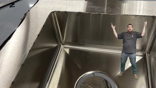🔴 Stainless Steel Sink Fabrication- In my Garage Shop