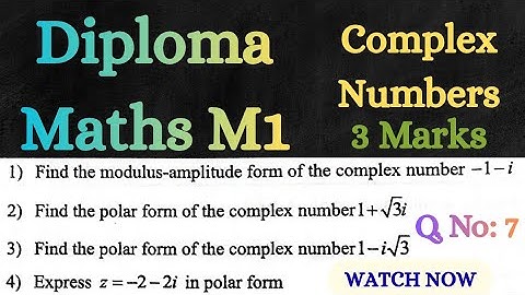 Modulus Amplitude form of a complex Numbers@maths naresh eclass