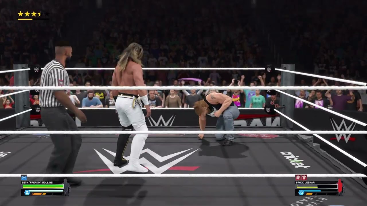 WWE 2K25_Seth Rollins.Versus.The Beast.Brock Lesnar. The United States.Championship.raw on Netflix.