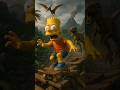 The Simpsons family is chased by a dinosaur 🦖😱 #simpsons #thesimpsons #cartoon #animation #dinosaur