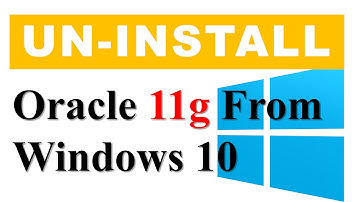 PL/SQL tutorial 25: How To Uninstall Oracle Database 11g From Windows 10 64 bit