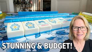 Chinoiserie Blue and White Mahjong tiles on a Budget