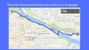 Find the Distance between two cities in c language