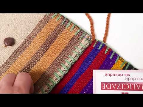 Çok Renkli El Dokuma Yün Kilim Çanta inceleme videosu kapak görseli
