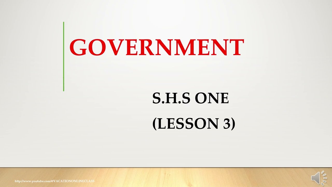 SEPARATION OF POWERS PART 2 (GOVERNMENT)
