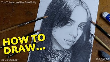 How To Draw Billie Eilish For Beginners (In Real Time Fully Narrated Fan Art by Billy)