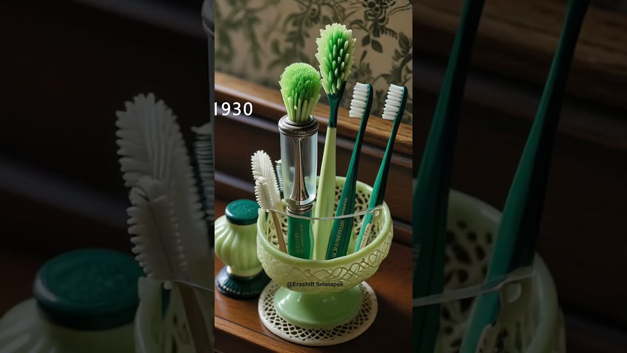 Toothbrush Evolution 3000 BC To 2100 From Chew Sticks AI Oral Care Shorts
