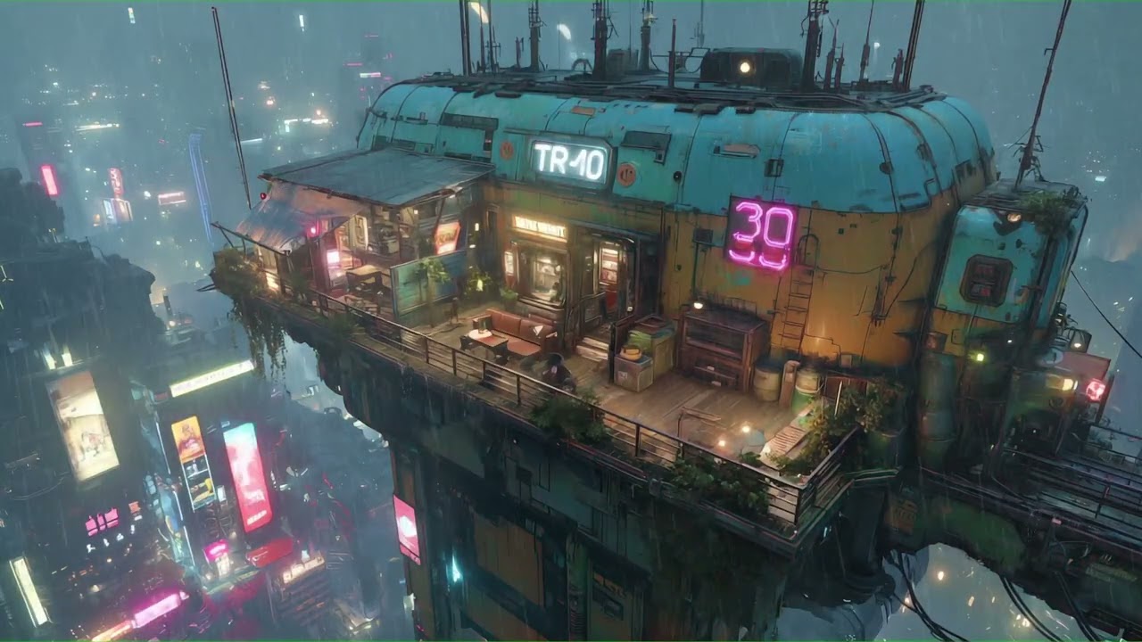 Obscured Rain Aesthetics 🌧️ | Atmospheric Cyberpunk Rain Lofi Music Loop