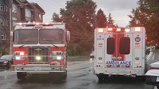 *CLOSE-UP* Abbotsford Fire Engine 1 & BCAS Responding